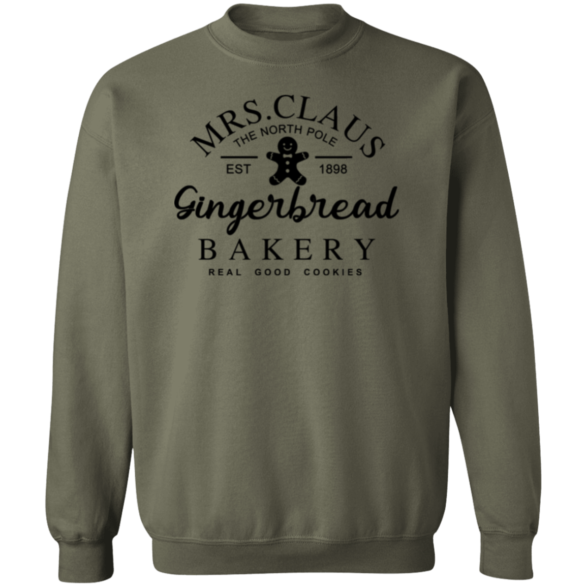 Christmas Sweatshirt - Mrs. Claus Gingerbread Bakery -(Unisex)