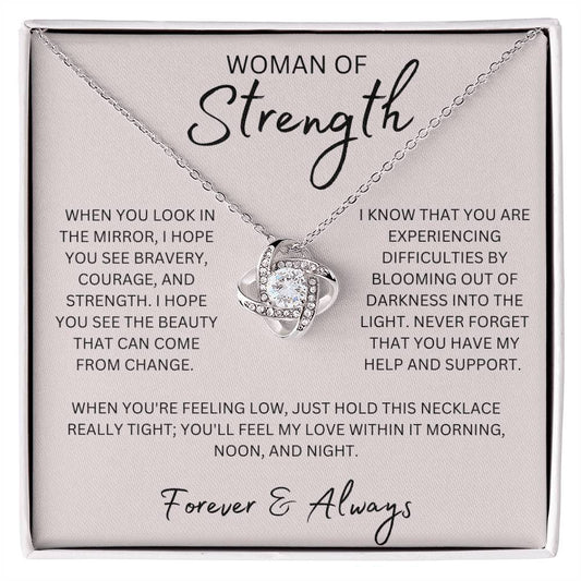 Woman of Strength - Sending Support - Love Knot Necklace